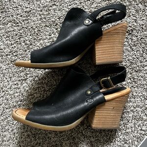 Born Black and Tan Sandals